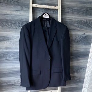 Joseph & Feiss Navy Blue Wool Suit - 38S